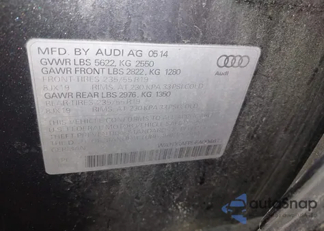 2015 Audi Q5 3.0T Premium Plus z USA, uszkodzony, nr VIN WA1DGAFP5FA004677